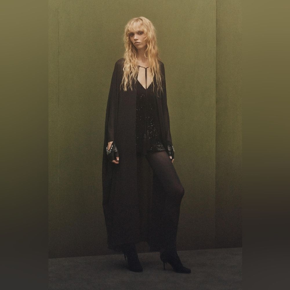KATE MOSS NWT ZARA LONG TASSEL CAPE X KATE MOSS